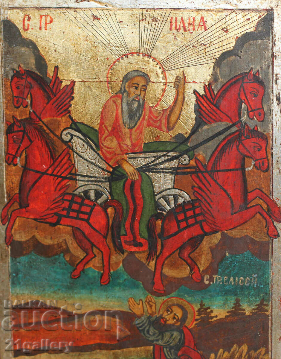 Contemporary icon Ascension of the Holy Prophet Elijah - 5 Contemporary icon Ascension of the Holy Prophet Elijah - 5