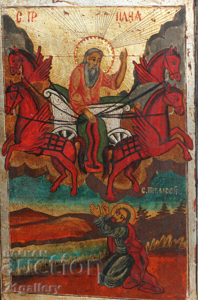 Contemporary icon Ascension of the Holy Prophet Elijah