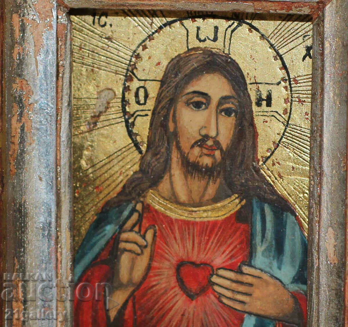 Hand painted icon Jesus Christ Pantokrator - 7 Hand painted icon Jesus Christ Pantokrator - 7