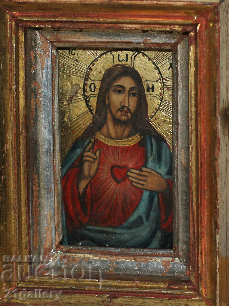 Hand painted icon Jesus Christ Pantokrator Hand painted icon Jesus Christ Pantokrator