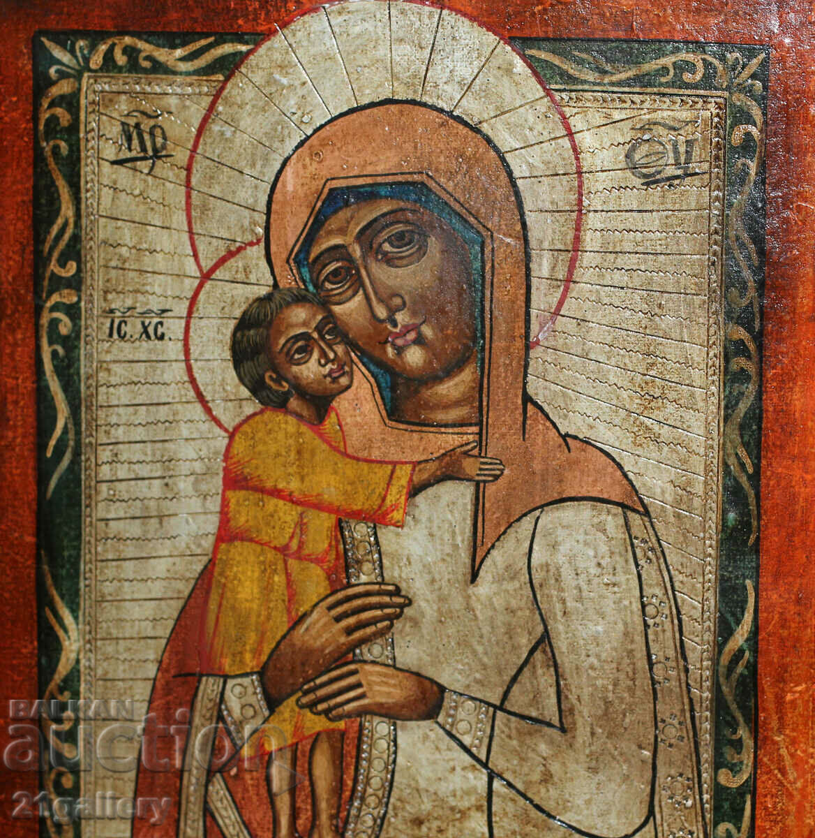 Icoana pictata manual a Sfintei Maicii Domnului cu Pruncul - 5 Icoana pictata manual a Sfintei Maicii Domnului cu Pruncul - 5