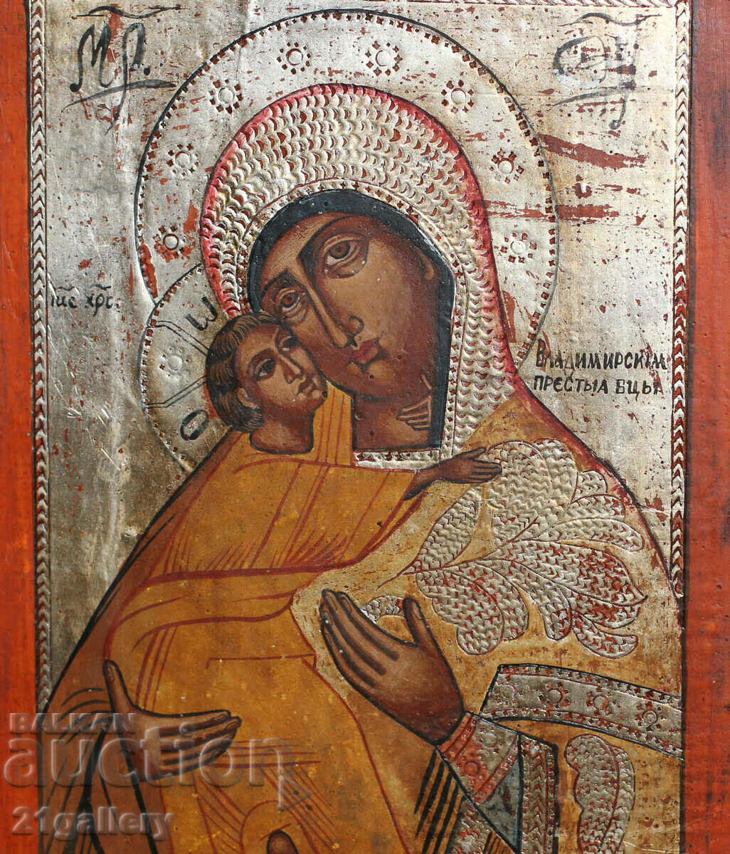 Hand-painted icon of the Holy Mother of God with the Child - 5