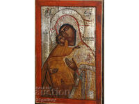 Hand-painted icon of the Holy Mother of God with the Child