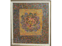 Pictură abstractă modernă / Vopsele în ulei, colaj