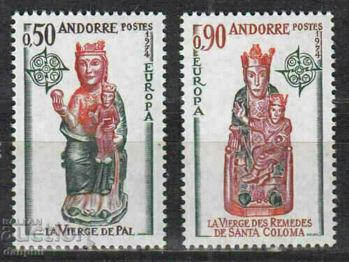 Andorra Fr 1974 Europa CEPT (**) curat, netimbrat