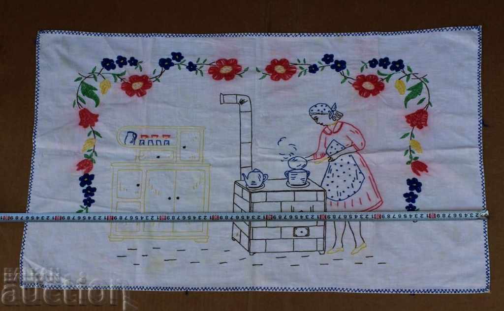 . OLD EMBROIDERED CARPET WALL RUG RUG EMBROIDERY - 5 . OLD EMBROIDERED CARPET WALL RUG RUG EMBROIDERY - 5