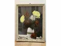 . EARLY SOC PHOTO PICTURE STILL LIFE PAINTING FRAME GLASS