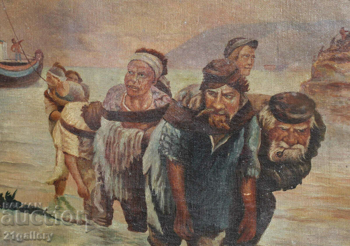 Антон Прудкин (1880-1942) Маслени бои, фигурална композиция - 6 Антон Прудкин (1880-1942) Маслени бои, фигурална композиция - 6