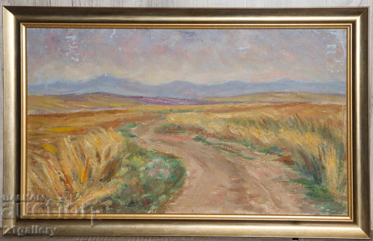 Sergey Petrov (1918-2006) Landscape from the village of Grozden, oil paints with price 1200.00 BGN | € 613.55