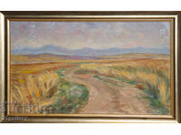 Sergey Petrov (1918-2006) Peisaj din satul Grozden, vopsele în ulei