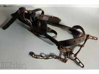 . HORSE LEATHER AMMUNITION HARNESS HAIRBRIDLE WAGON HORSE