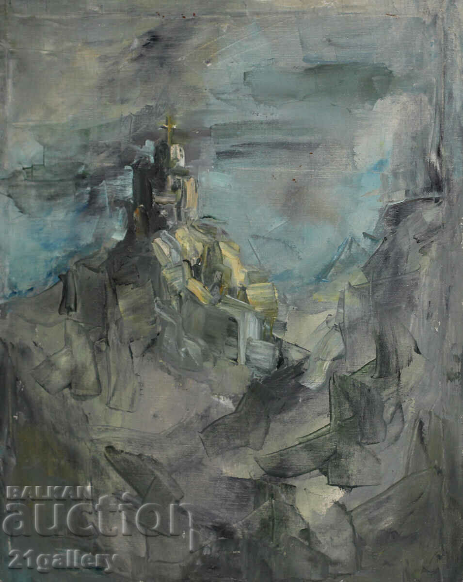 Катя Инкьова, маслени бои, пейзаж 1991 с цена 350.00 лв. | € 178.95 Катя Инкьова, маслени бои, пейзаж 1991 с цена 350.00 лв. | € 178.95