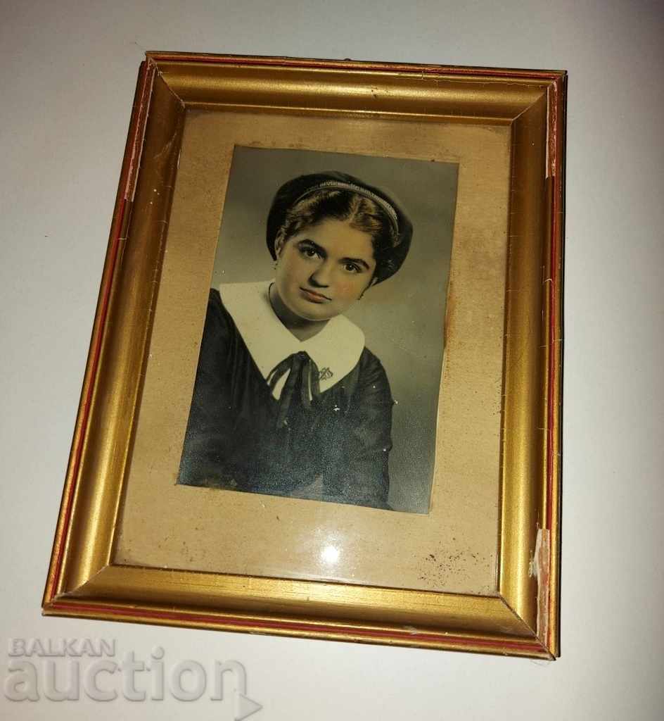 OLD PHOTO PHOTOGRAPH FRAME GLASS PORTRAIT KINGDOM OF BULGARIANS OLD PHOTO PHOTOGRAPH FRAME GLASS PORTRAIT KINGDOM OF BULGARIANS