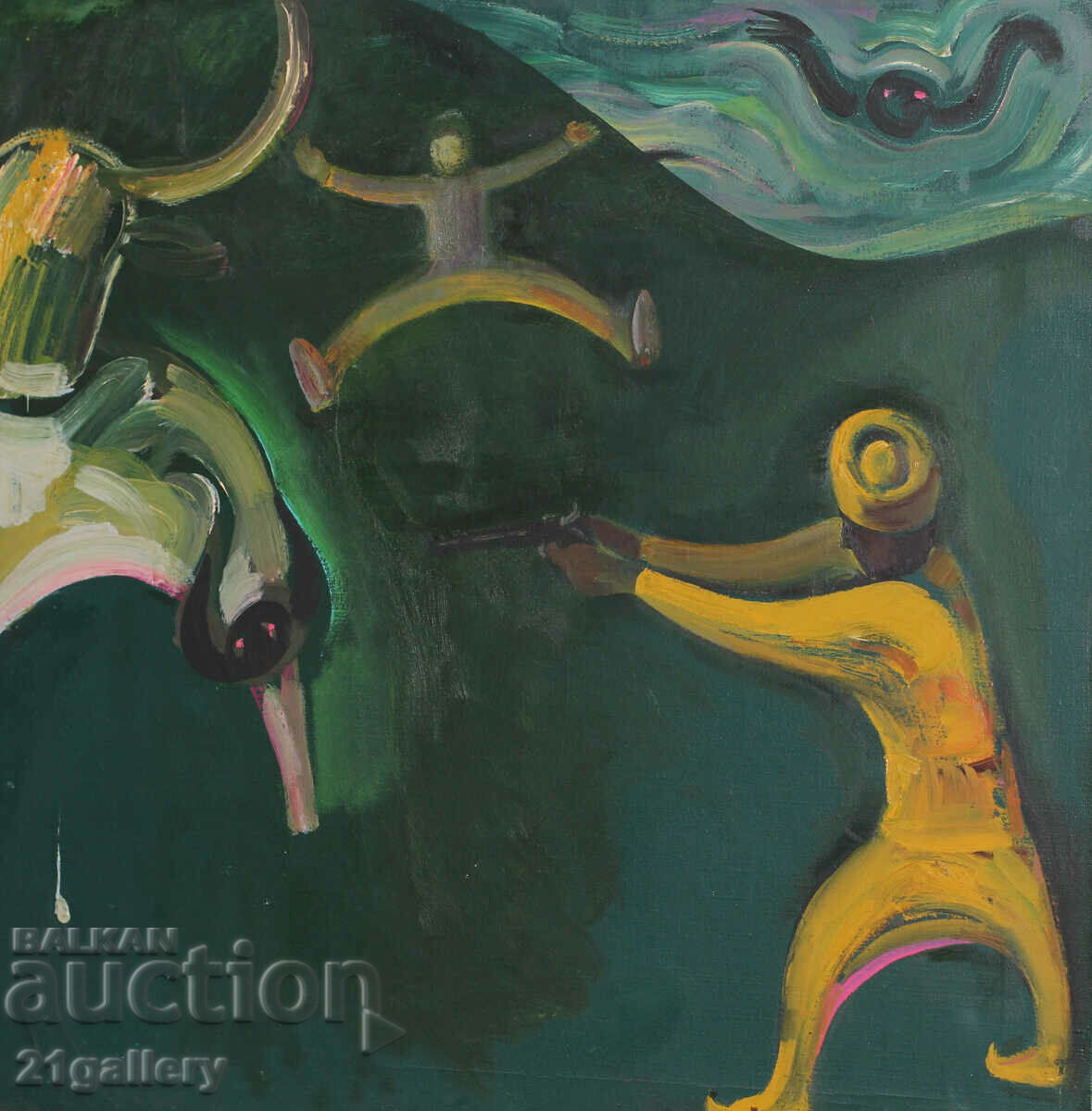 Modern abstract composition / Oil paints 2004. with price 450.00 BGN | € 230.08 Modern abstract composition / Oil paints 2004. with price 450.00 BGN | € 230.08