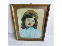 . OLD RETOUCHED PHOTO PICTURE PORTRAIT FRAME GLASS