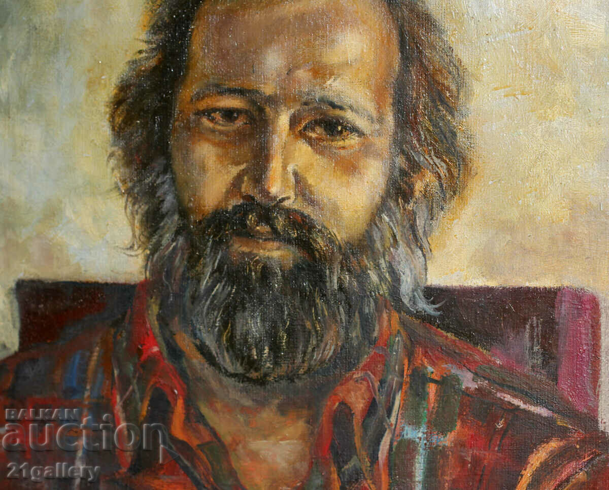 Ivo Dolapchiev Oil painting, male portrait, signed 1997 - 5 Ivo Dolapchiev Oil painting, male portrait, signed 1997 - 5