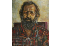 Ivo Dolapchiev Oil painting, male portrait, signed 1997