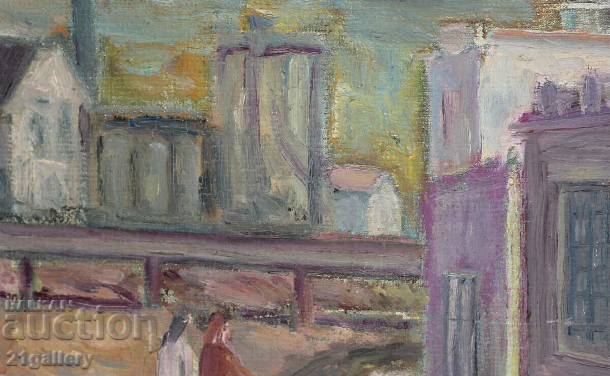 Градски пейзаж,  маслени бои, средата на ХХвек - 5