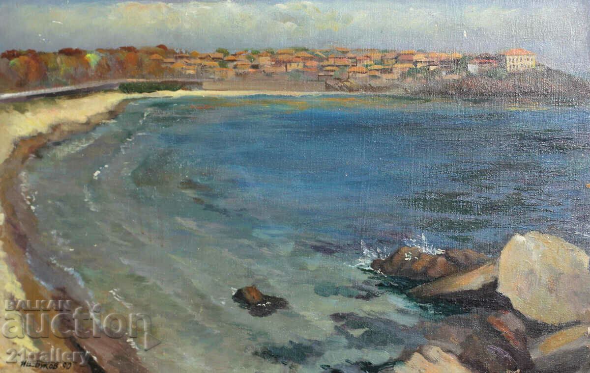 Seascape, oil paints, 1990, signed with price 350.00 BGN | € 178.95 Seascape, oil paints, 1990, signed with price 350.00 BGN | € 178.95