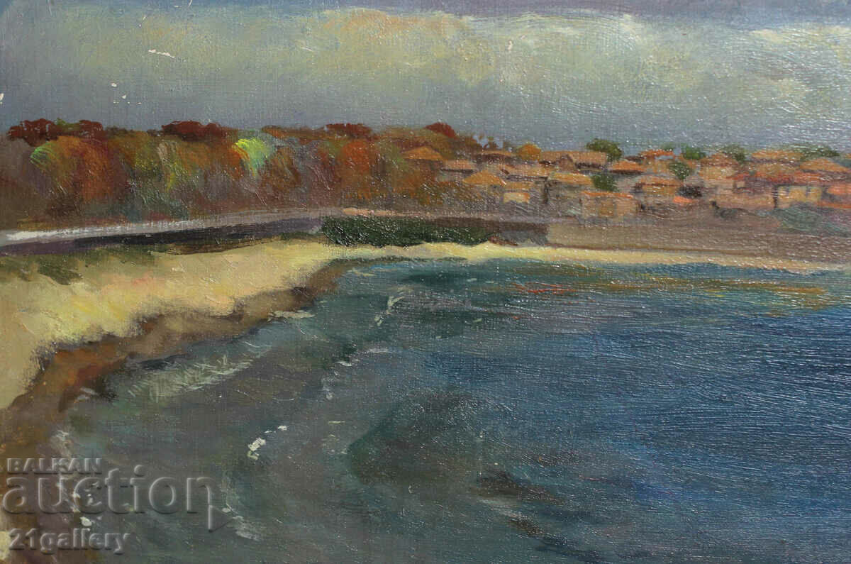 Auction Seascape, oil paints, 1990, signed Auction Seascape, oil paints, 1990, signed