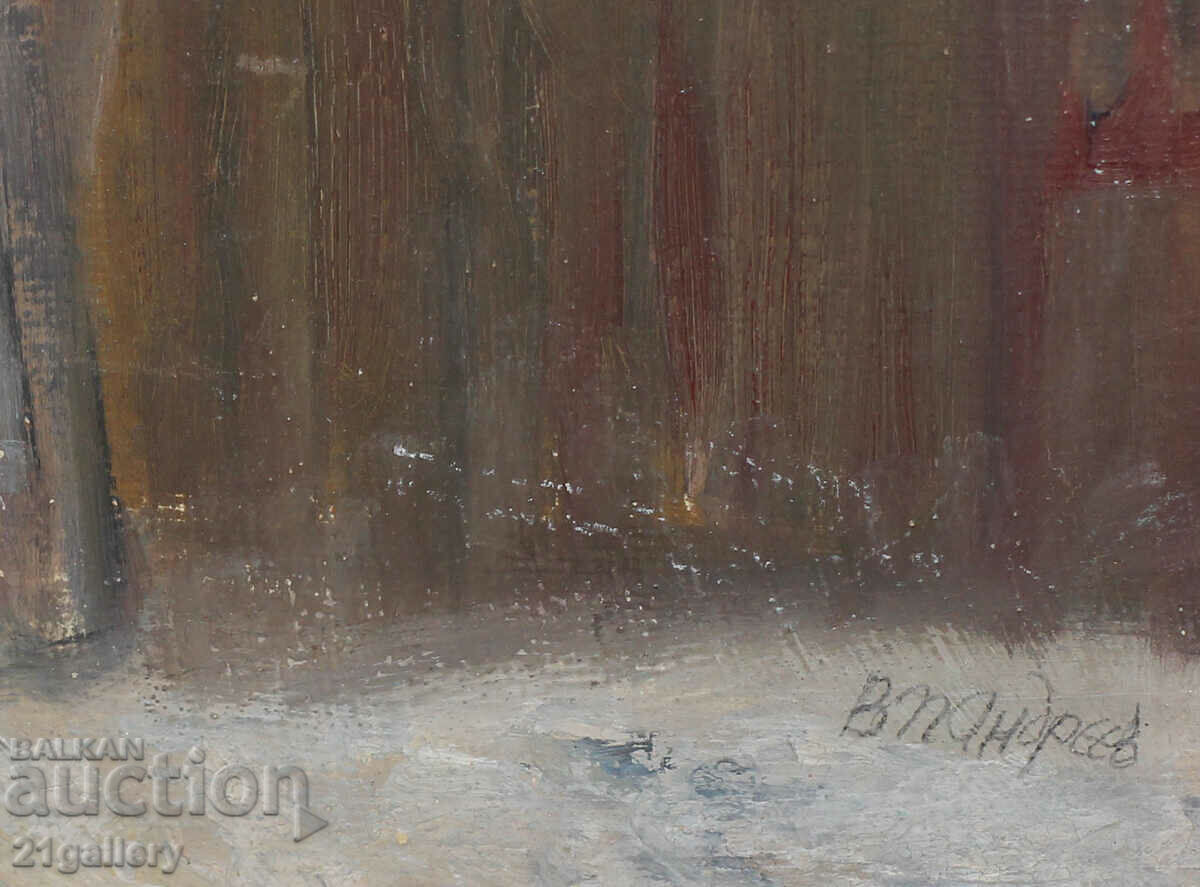 Пейзаж възрожденски къщи, маслени бои, подписана - 7 Пейзаж възрожденски къщи, маслени бои, подписана - 7