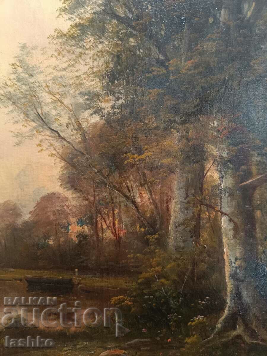 Стара картина масло с цена 1399.99 лв. | € 715.80 Стара картина масло с цена 1399.99 лв. | € 715.80