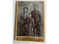 .MILITAR TIFOID PEDUCCHI FOTO FAMILIE VECHE CARTON FOTO