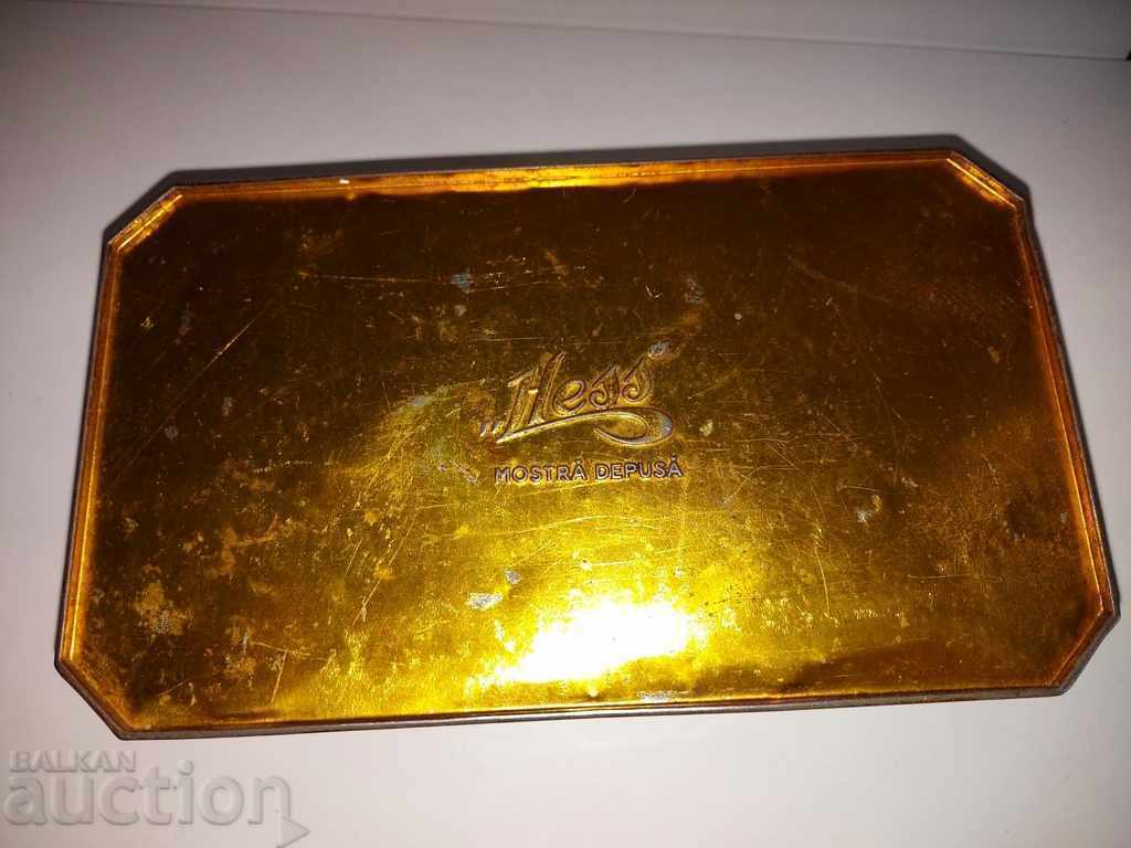 . OLD LARGE METAL BOX LITHOGRAPH HESS MOSTRA DEPUSA - 6 . OLD LARGE METAL BOX LITHOGRAPH HESS MOSTRA DEPUSA - 6