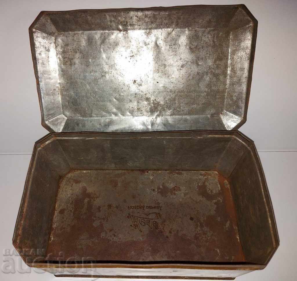 . OLD LARGE METAL BOX LITHOGRAPH HESS MOSTRA DEPUSA - 7 . OLD LARGE METAL BOX LITHOGRAPH HESS MOSTRA DEPUSA - 7