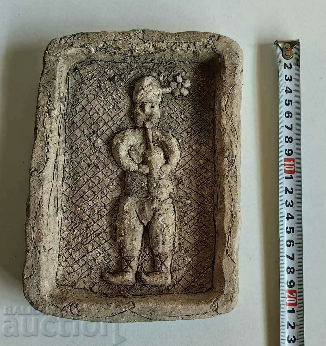 . AN OLD CERAMIC PANEL OF A BASICIAN IN COSTUME with price 25.00 BGN | € 12.78 . AN OLD CERAMIC PANEL OF A BASICIAN IN COSTUME with price 25.00 BGN | € 12.78