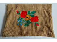 .OLD EMBROIDERED PILLOW CASE EMBROIDERY EXCELLENT COLORS