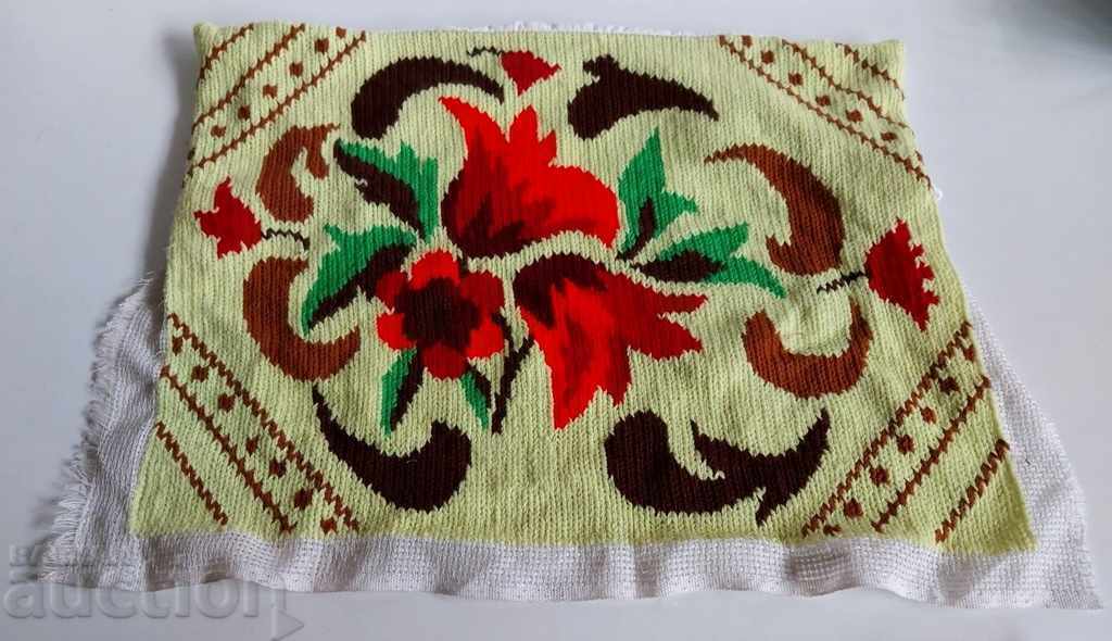 OLD EMBROIDERED PREPARATION PILLOW COVER EMBROIDERY FLOWERS with price 25.00 BGN | € 12.78