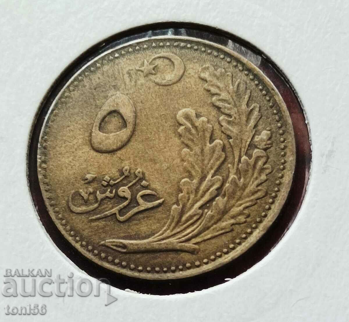 Turkey 5 kurusha 1341 Turkey 5 kurusha 1341