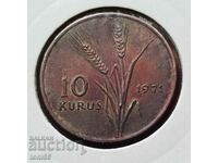 Turkey 10 kurusha 1971 aUNC