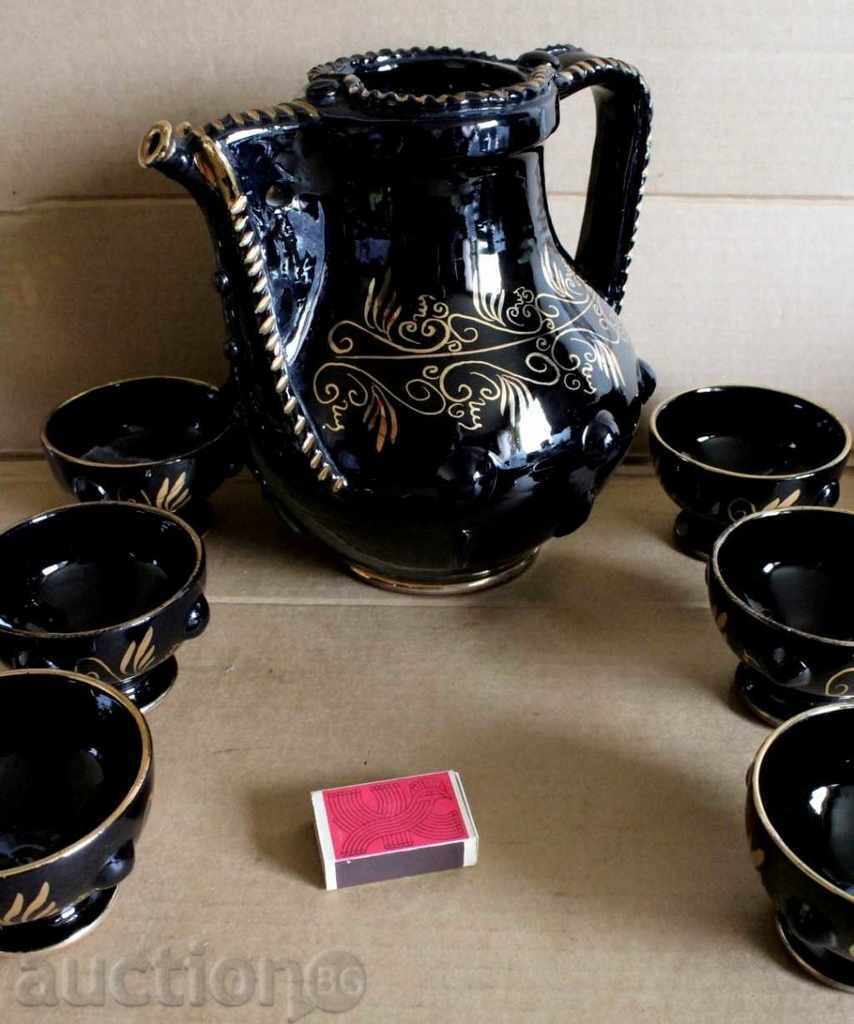 SOC JEWELRY CERAMIC SERVICE WINE KRONDIR PROBABLY NOT USED - 7 SOC JEWELRY CERAMIC SERVICE WINE KRONDIR PROBABLY NOT USED - 7