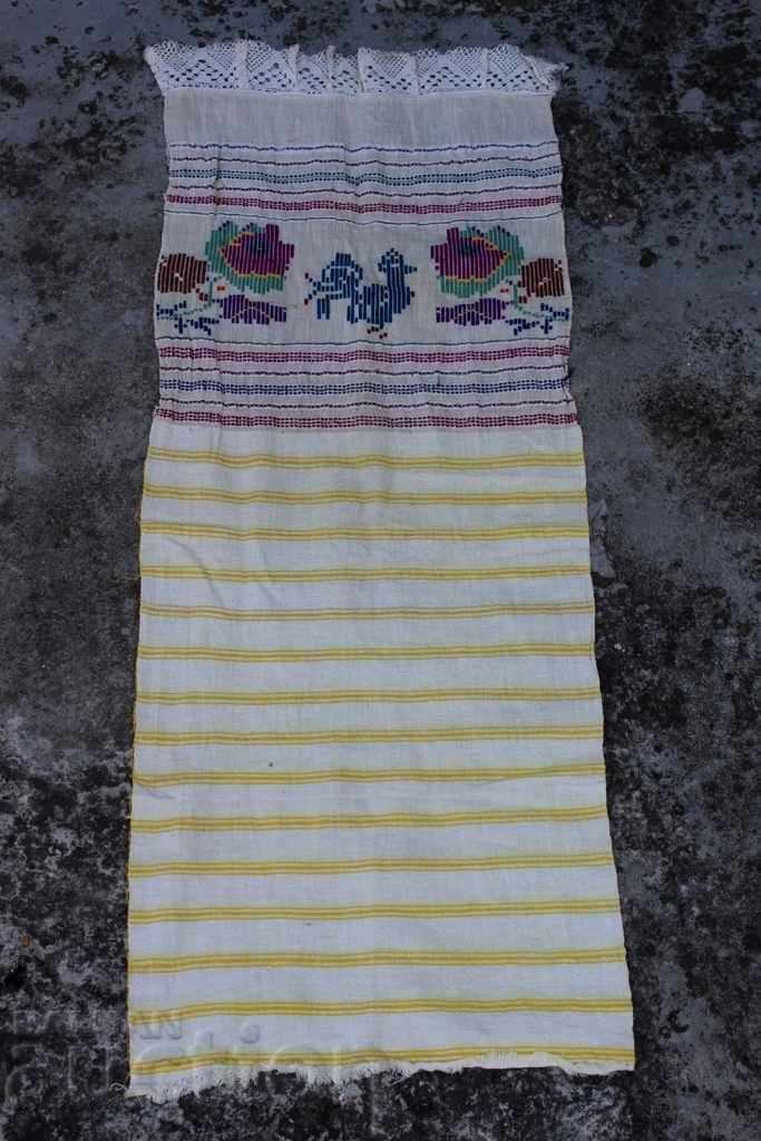 . AUTHENTIC RARE EMBROIDERED TOWEL MESAL EMBROIDERY LACE