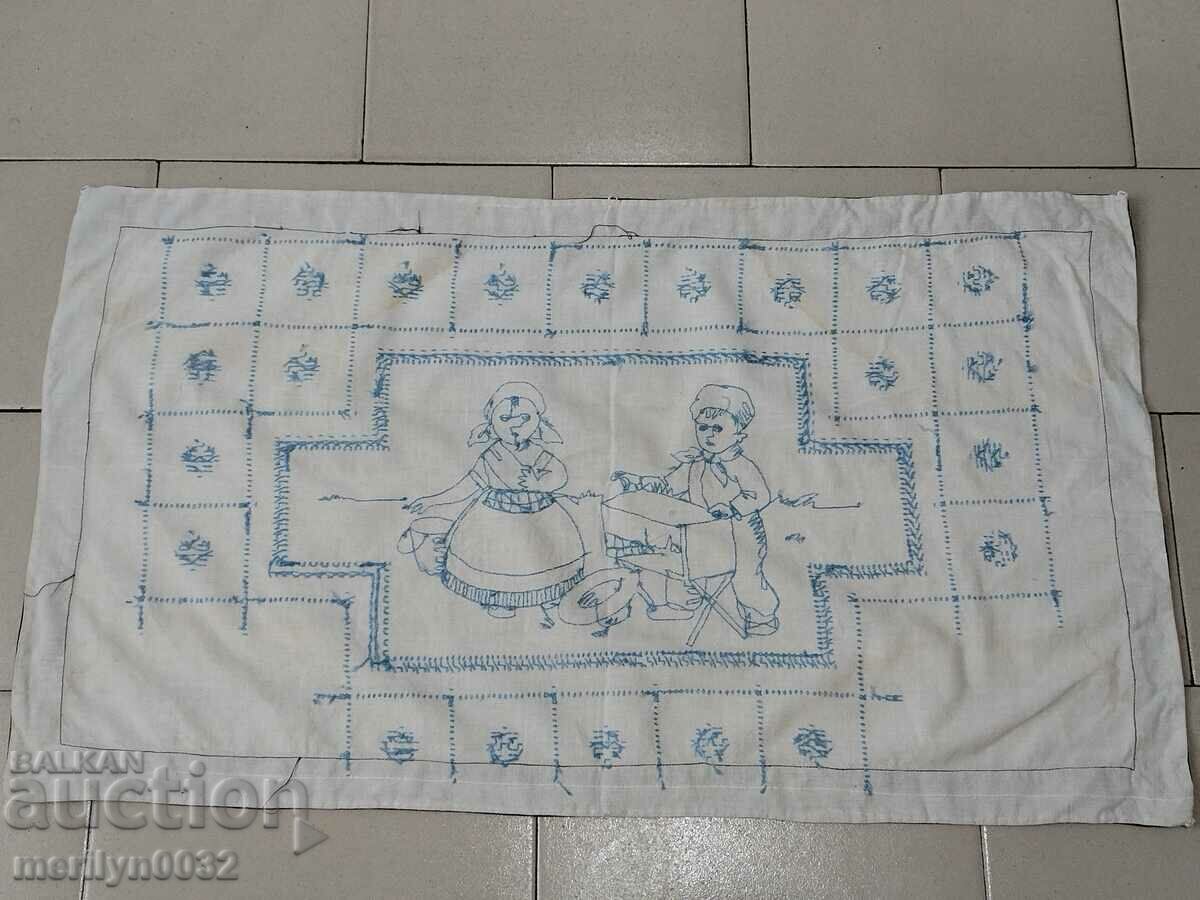 Χειροποίητο χαλί φορεμένο εσωτερικό από τη δεκαετία του 1940 - 6