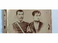 . 19TH CENTURY PLUM OFFICER FAMILY PHOTO PHOTO CARDBOARD