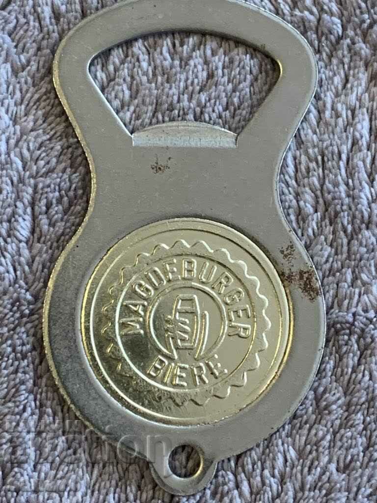 Old, retro, vintage bottle opener - Magdeburg Beer with price 3.00 BGN | € 1.53 Old, retro, vintage bottle opener - Magdeburg Beer with price 3.00 BGN | € 1.53