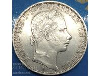 Austria 1 florin 1858 A - Vienna Franz Josef silver Patina