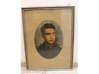 . HUGE ROYAL PORTRAIT SOLDIER PHOTO CARDBOARD FRAME RETOUCH