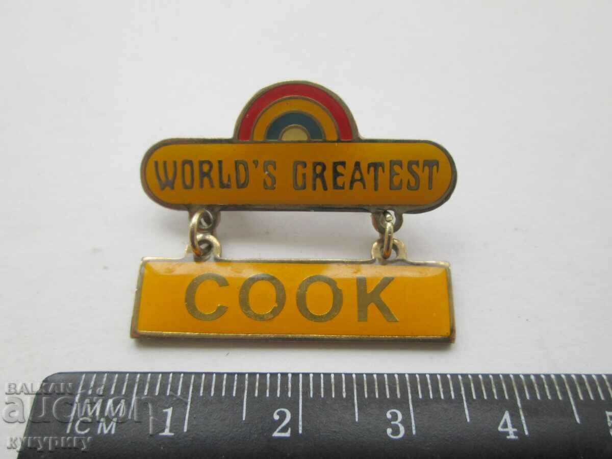 Insigna rară din competiția Cel mai mare bucătar din lume cu preț 25.00 BGN | € 12.78 Insigna rară din competiția Cel mai mare bucătar din lume cu preț 25.00 BGN | € 12.78