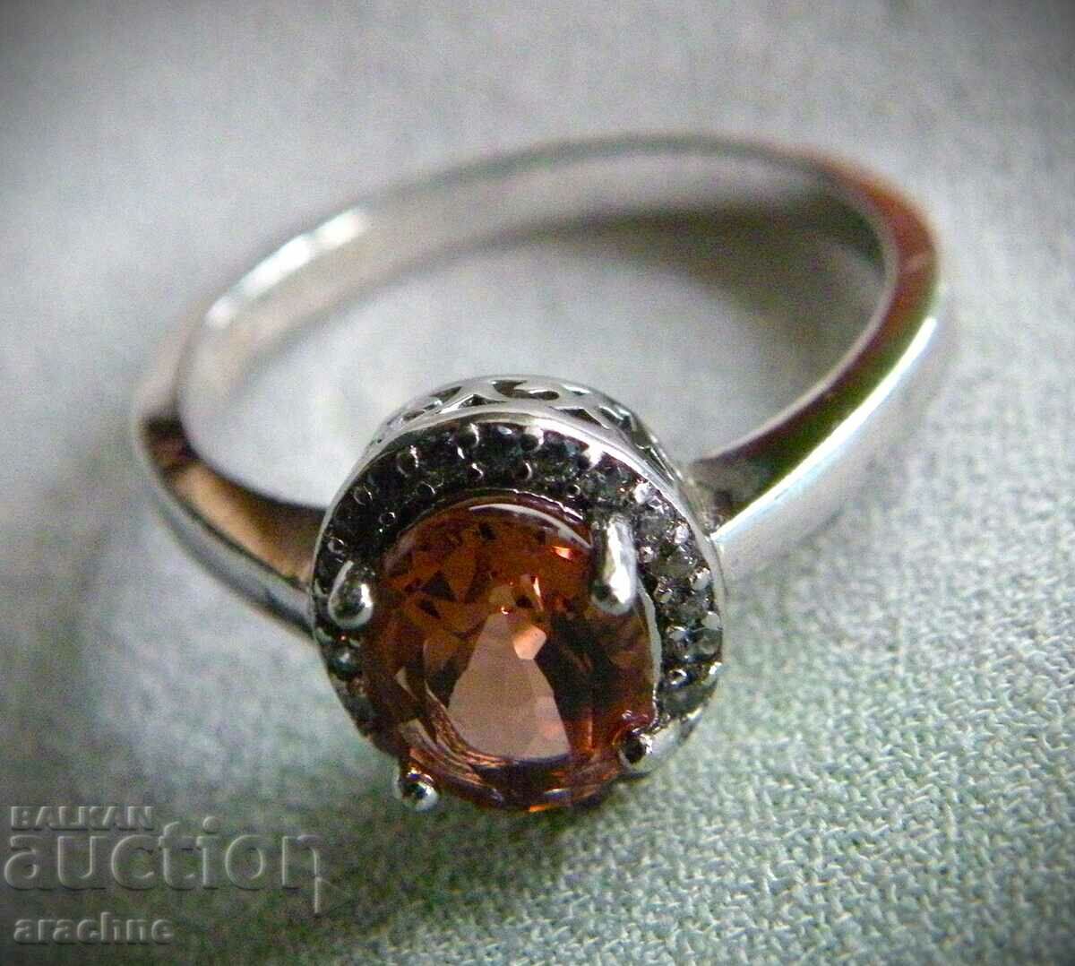 Silver ring with chrysoberyl with price 95.00 BGN | € 48.57 Silver ring with chrysoberyl with price 95.00 BGN | € 48.57