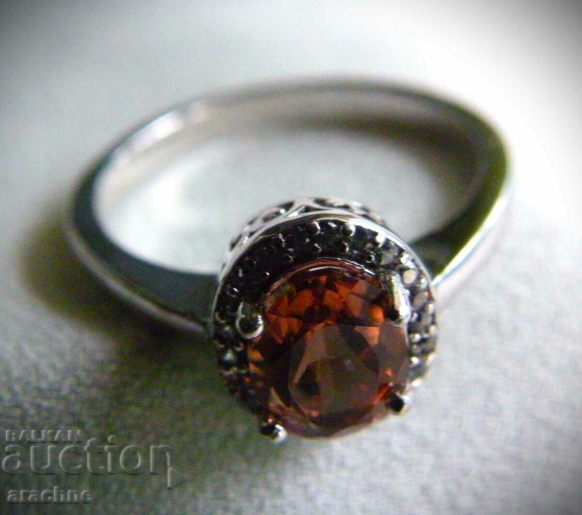 Silver ring with chrysoberyl - 5 Silver ring with chrysoberyl - 5