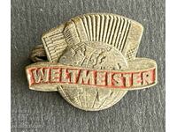 38511 GDR East Germany accordion company sign WELTMEISTER