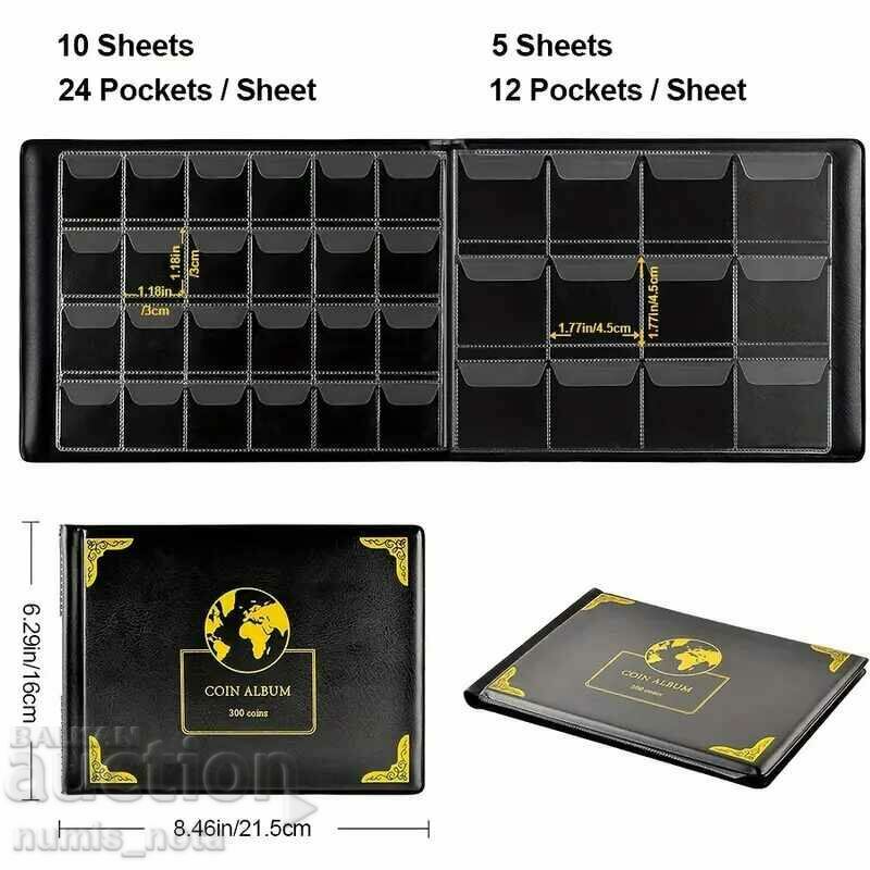 Licitație Album pentru 300 de monede cu 15 coli Licitație Album pentru 300 de monede cu 15 coli