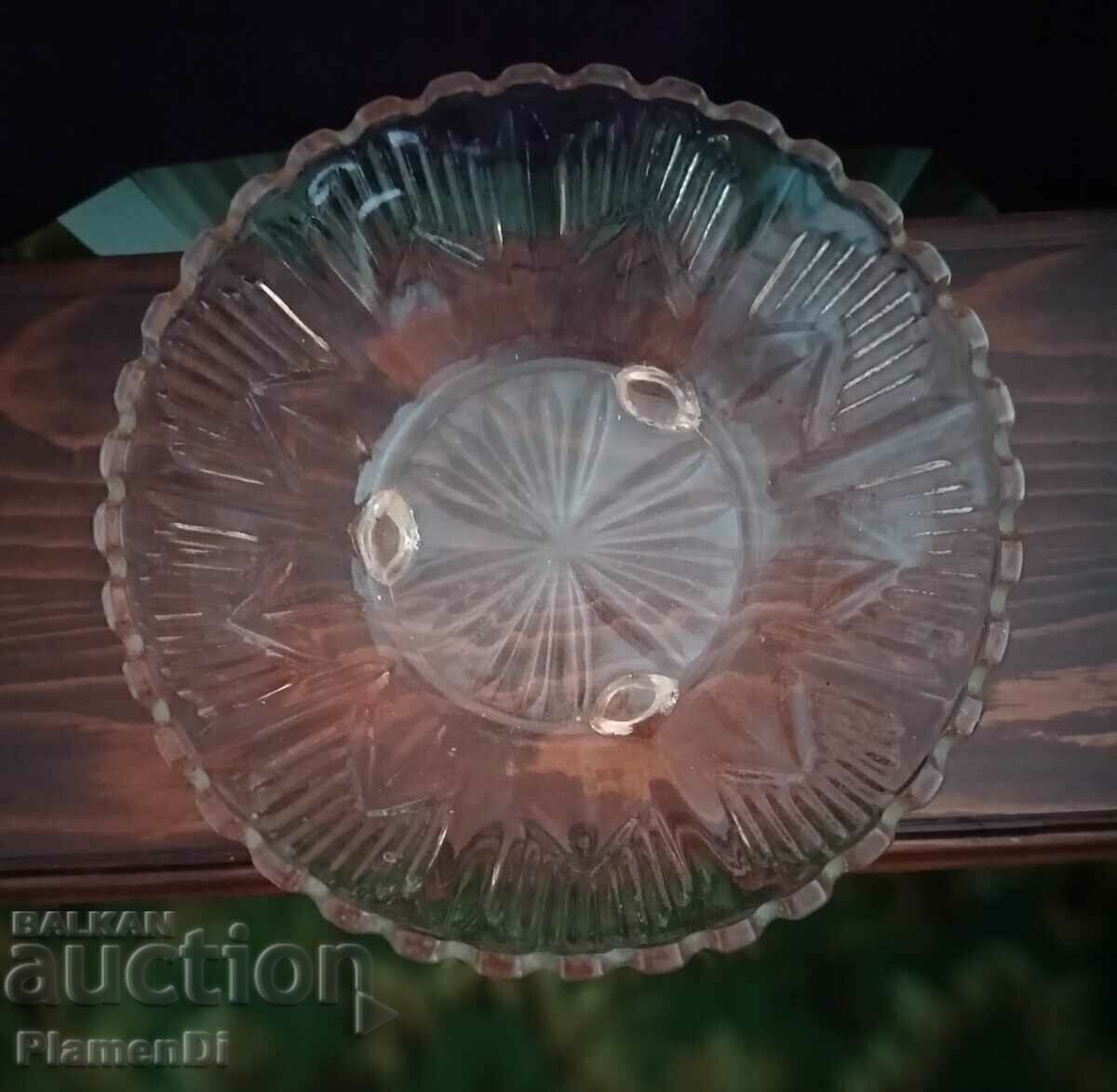 Old glass fruit bowl. with price 12.00 BGN | € 6.14 Old glass fruit bowl. with price 12.00 BGN | € 6.14