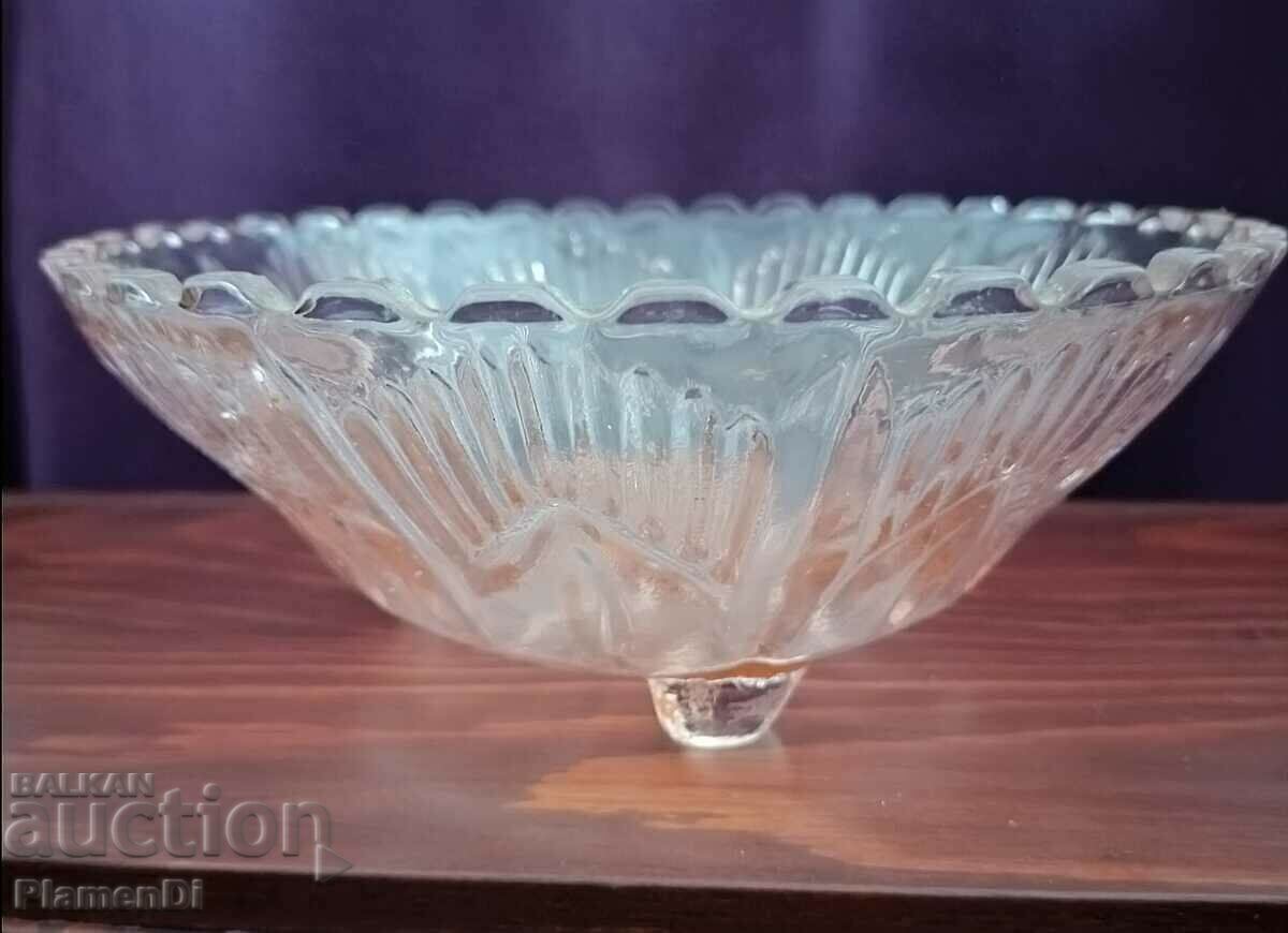 Old glass fruit bowl. Old glass fruit bowl.