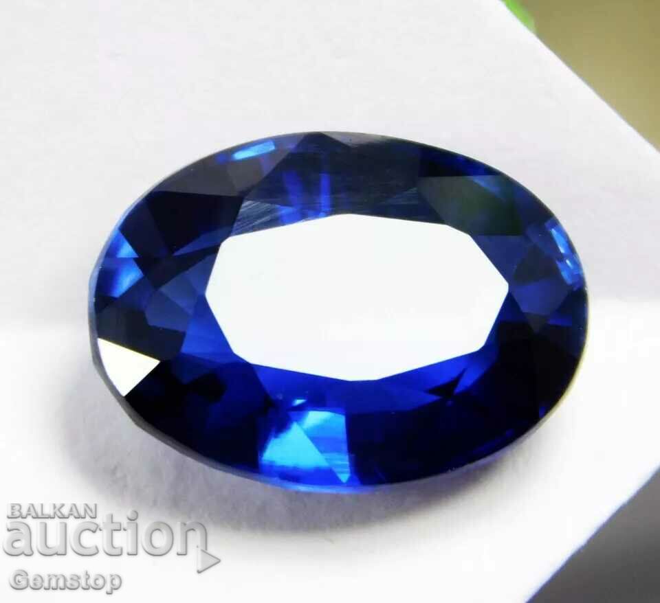 BZC! 9,10 ct safir natural oval certificat VGTL de la 1 st!