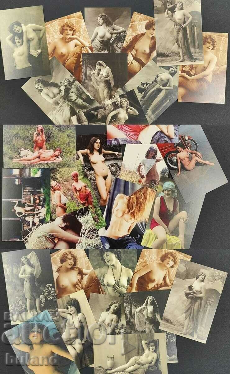 LOT de 30 de cărți poștale noi Retro Erotic Nude Women